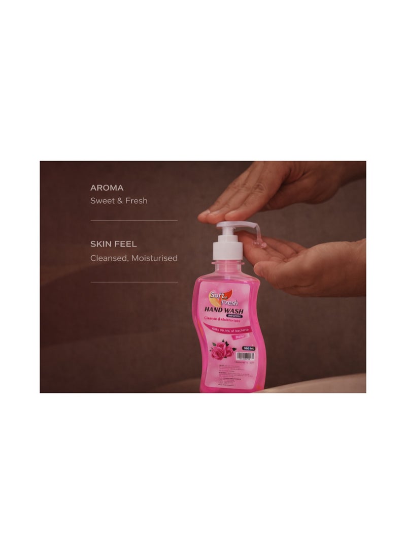 Soft & Fresh Rose Liquid Hand Wash 500 ml Pack of 3 | Enriched with Rose Fragrance | Moisturizing & Refreshing Daily Hand Cleanser - Image 3